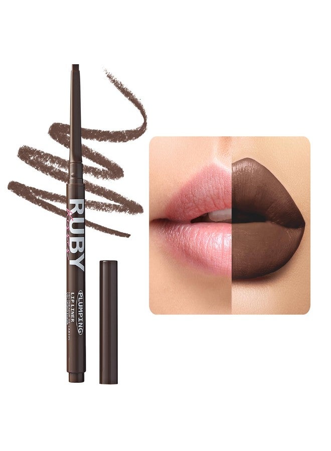 Ruby Kisses Plumping Effect Lip Liner, Semi Matte, Smudge Proof, High Pigment, Medium to Full Coverage Makeup, Precise Tip, Bold Color Lip Plumper - Image 1